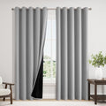 100% Blackout Curtains for Bedroom 84 Inches Long 2 Panels Set (60"W x 84"L (Pack of 2) / Light Grey)