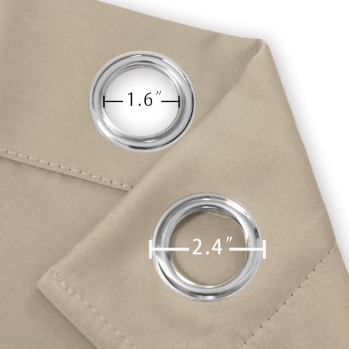 Blackout Curtains 66 x 84 inch (Khaki / 66"W x 84"L (Pack of 2))