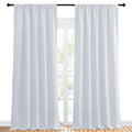 Greyish White Bedroom Curtain Panels (Greyish White / 52"W x 95"L (Pack of 2))