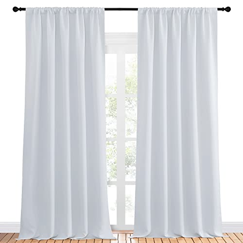 Greyish White Bedroom Curtain Panels (Greyish White / 52"W x 95"L (Pack of 2))