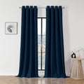 Blackout Curtains 120 Inch Length 2 Panels Set (Navy Blue / 52"W x 120"L (Pack of 2))