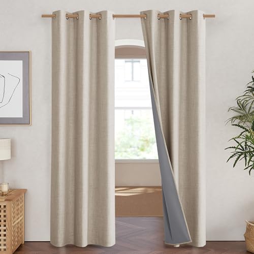 Oatmeal Full Blackout Boho (42"W x 84"L (Pack of 2) / Oatmeal)