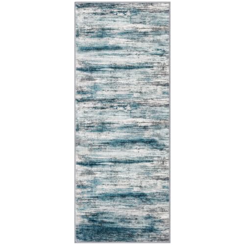 Modern Hallway Runner Rug 2x5 Washable Kitchen Runner Rugs Blue (Blue / 2' x 5' (Runner))