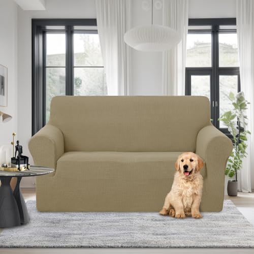 Loveseat Cover Stretch Couch Cover Sofa Slipcover (Sand / Loveseat)