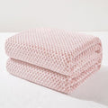 Large Waffle Fleece Throw Blanket for Couch (Heather Pink / 50x70 in)