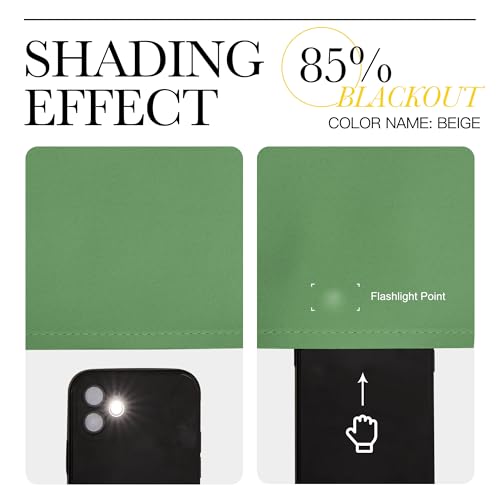 Blackout Curtains for Living Curtains (Froest Green / 34"W x 84"L (Pack of 2))