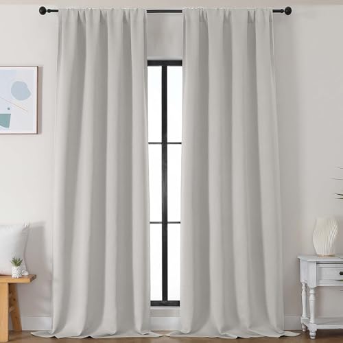Natural Blackout Curtains for Bedroom 102 Inches Long 2 Panels (Natural / 50"W x 102"L (Pack of 2))