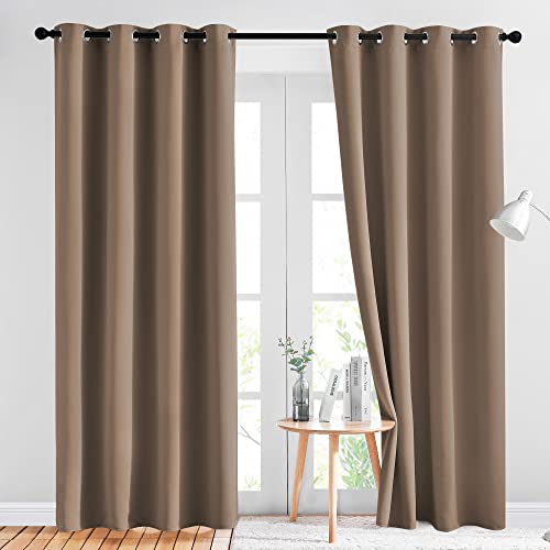 Blackout Curtains 84 inches Long 2 Panels (Cappuccino / 52"W x 84"L (Pack of 2))