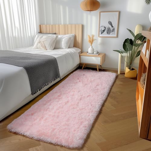 Pink Runner Rugs for Girls Bedroom Living Room (Light Pink / 2' x 6' (Runner))