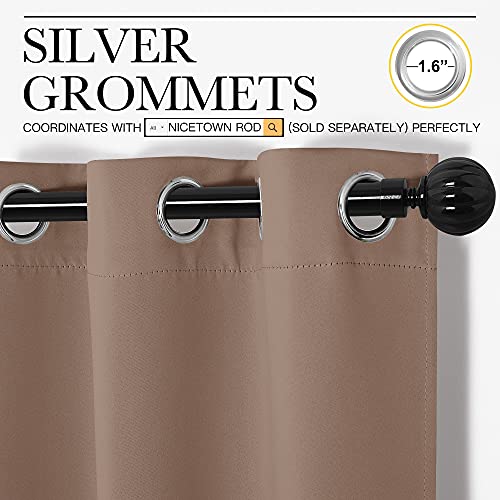 Blackout Draperies Curtains Panels (Cappuccino / 55"W x 86"L (Pack of 2))
