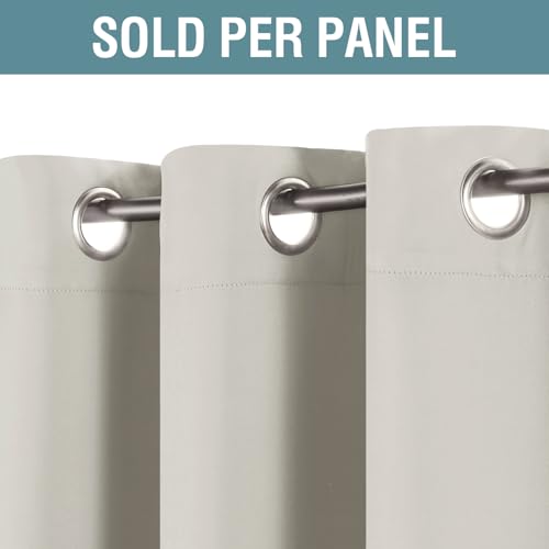 Blackout Curtain for Living Room Thermal Insulated Window Treatment Curtain 54 inch Length Energy Saving Solid Grommet Top Blackout Drape (52"W x 54"L (Pack of 1) / Ivory/Cream)
