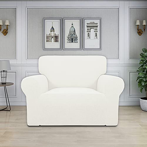 Stretch Oversized Chair Slipcover with Arm Washable Cream (Small-XL Chair / Cream)