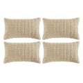 4 Packs Decorative Throw Pillow Covers for Living Room Couch Bed (24" x 14" (Pack of 4) / Tan)