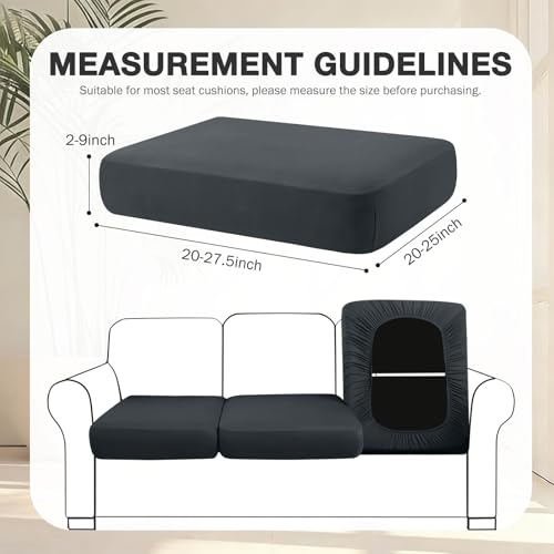 4Pcs Patio Cushion Covers (Dark Gray / 4PCS)