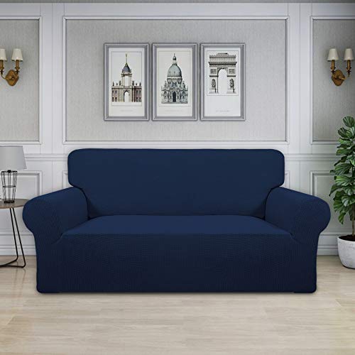 Stretch Oversized Loveseat Couch Covers Washable Navy (Medium-XL Loveseat / Navy)