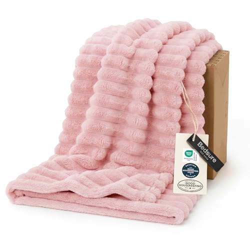 Soft Twin Blanket for Bed Decor Gifts Coral Pink 60"x80" (Coral Pink / Twin)
