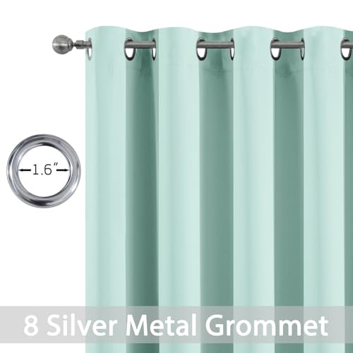 Aqua Room Darkening Curtains 84 inch Sliding Door Drapes (Aqua / 52"W x 84"L (Pack of 1))