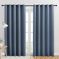 Blackout Draperies Curtains for Kids Room (Stone Blue / 70"W x 84"L (Pack of 2))