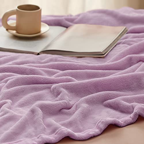 GentleSoft Fleece Blankets Queen Size Light Purple (Light Purple / Queen (90" X 90"))