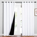 White Blackout Curtains for Nursery 62" Wide x 84" Long 2 Panels (Pure White / 62"W x 84"L (Pack of 2))