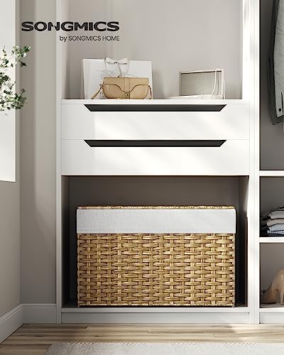 Woven Storage Basket with Lid (105 L / Natural)