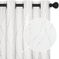 Living Room Curtains 108 Inch Long (Pure White/Wave Dots / 52"W x 108"L (Pack of 2))