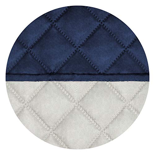 Reversible Recliner Chair Covers Couch Covers for Dogs (Large Recliner / Navy/Ivory)