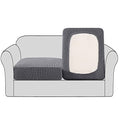 High Stretch Individual Seat Cushion Covers Sofa Slipcovers Couch Cushion Covers Sofa Covers Featuring Jacquard Textured Twill Fabric (Grey)