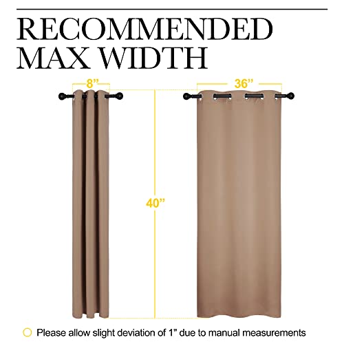 Room Darkening Curtain Panels for Cafe (Cappuccino / 42"W x 40"L (Pack of 2))