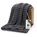 Soft Grey Throw Blanket for Couch Decor Gifts 50"x60" (Grey / Throw)