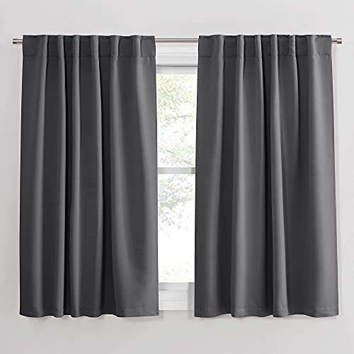 Blackout Curtains for Bedroom (Grey / 52"W x 54"L (Pack of 2))