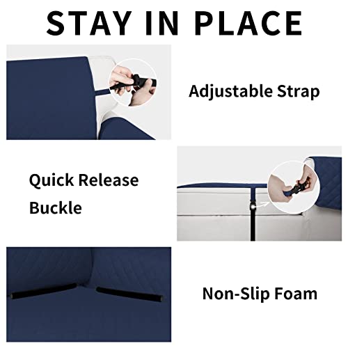 Reversible Couch Cover (Navy/Navy / Medium Lounge Chaise)