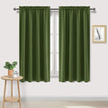 Blackout Curtains for Bedroom 38 x 63 Inch Long Olive Green 2 Panels (Olive Green / 38"W x 63"L (Pack of 2))