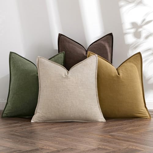 Neutral Green (18" x 18" (Pack of 4) / Neutral Green/Brown)
