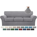 4 Piece Sofa Covers for 3 Cushion Couch Sofa Slipcover Soft Couch Cover for Dogs (Sofa (3 Cushion) / Dove)
