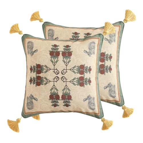 Designer Throw Pillow Covers Set of 2 (18" x 18" (Pack of 2) / Sylvia B)