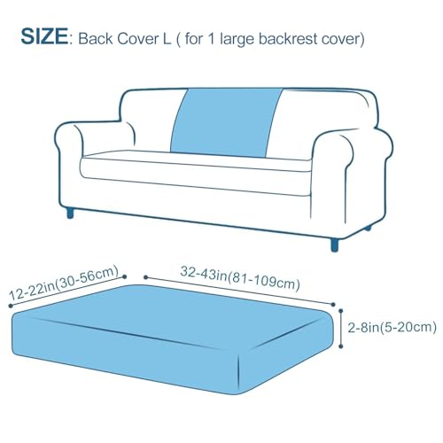 Printed Couch Cushion Covers (Light Green / Backrest Large)