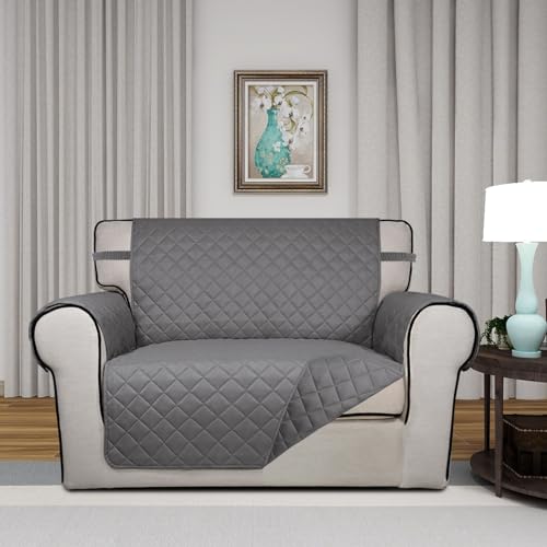 Reversible Quilted Sofa Cover Dog Couch Covers for Sofa (Small-XL / Gray/Gray)