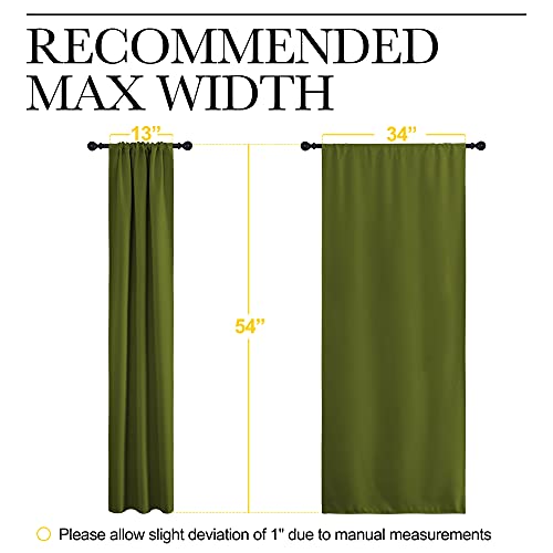 Kitchen Curtains (Olive / 34"W x 54"L (Pack of 2))