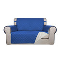 Reversible Quilted Couch Covers for Dogs Loveseat Sofa Cover 46.5” (Medium / Classic Blue/Ivory)