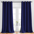 Blackout 102 inch Curtains for Living Room (Navy Blue / 52"W x 102"L (Pack of 2))