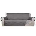Reversible Quilted Sofa Cover Dog Couch Covers for Sofa (Large / Gray/Light Gray)