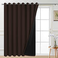 Brown 100% Blackout Patio Door Curtain Panels W100 x L84 (100"W x 84"L (Pack of 1) / Chocolate Brown)