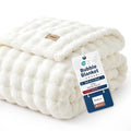 Cloud Bubble Fleece Queen Blanket for Bed (01 Off White / Queen (90" X 90"))