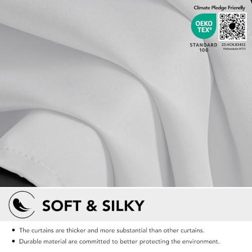 Blackout Curtains for Bedroom (Star White / 52"W x 63"L (Pack of 2))