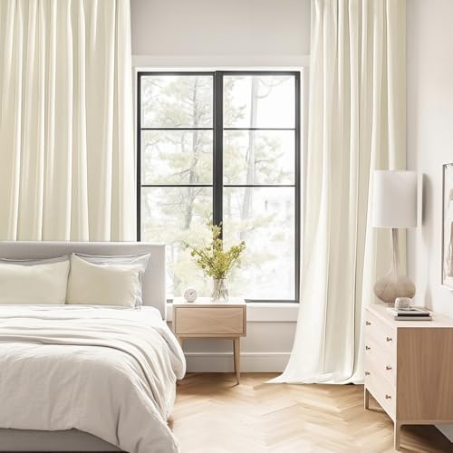 Birch Back Tab Blackout Curtains 52x90 Inch Long 2 Panels Set (Birch / 52"W x 90"L (Pack of 2))