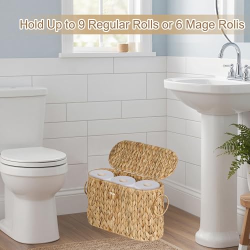 Toilet Paper Storage Basket (Natural(water Hyacinth))