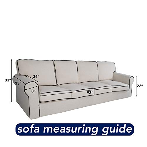 Stretch Couch Covers for Sofa 4 Seater Slipcovers Natural (XX-Large 4-Seater Sofa / Natural)