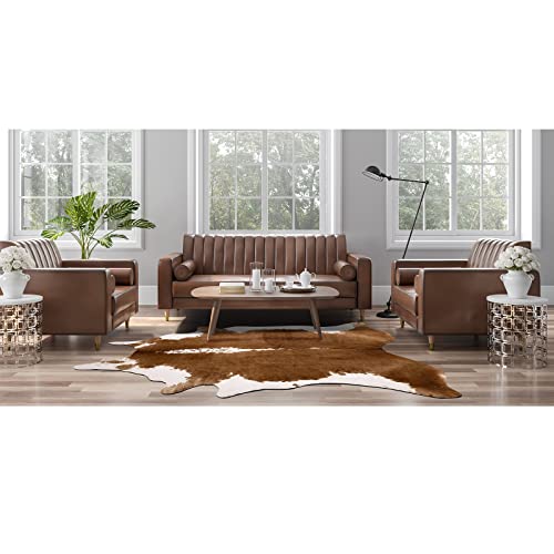 Faux Cowhide Rug (6'3" x 7' (Irregular) / Brown)