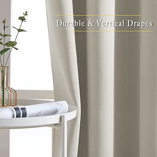 Blackout Natural Curtains for Bedroom (Natural / 66"W x 54"L (Pack of 2))